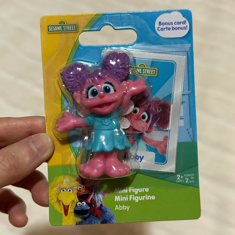 Sesame Street Mini Figure with Bonus Card Set Abby/Big Bird/Elmo 3 PCs
